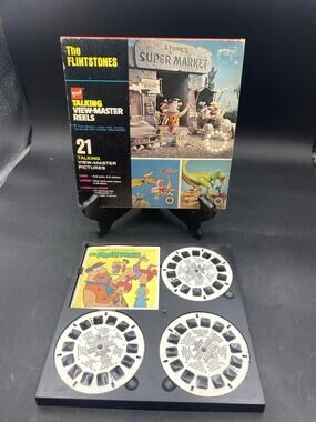 Vintage 1962 The Flintstones GAF talking View-Master reels #AVB514